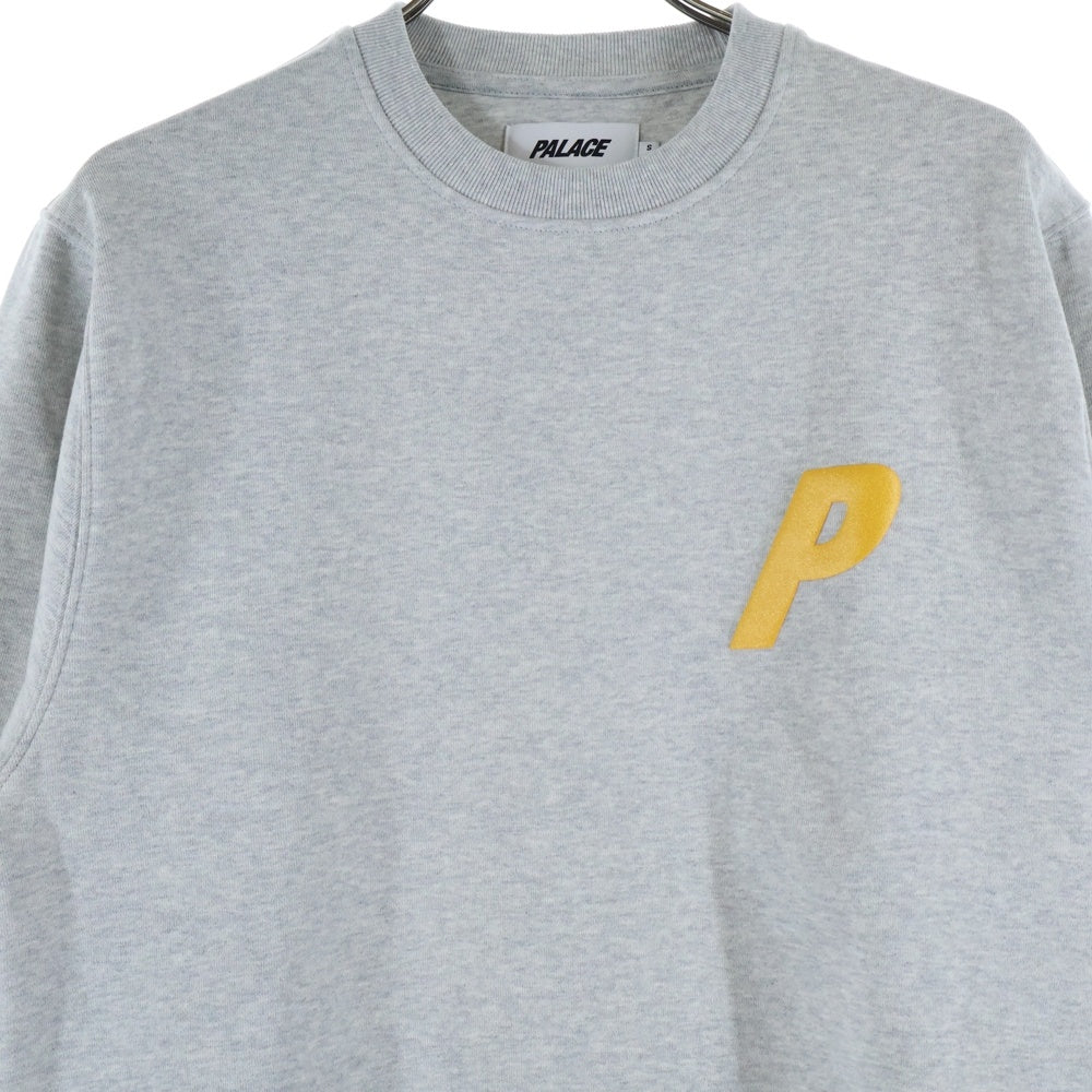 Palace Skateboards(パレススケートボーズ) P3 GLITTER CREW グリッターロゴ クルーネックスウェットトレーナー グレー