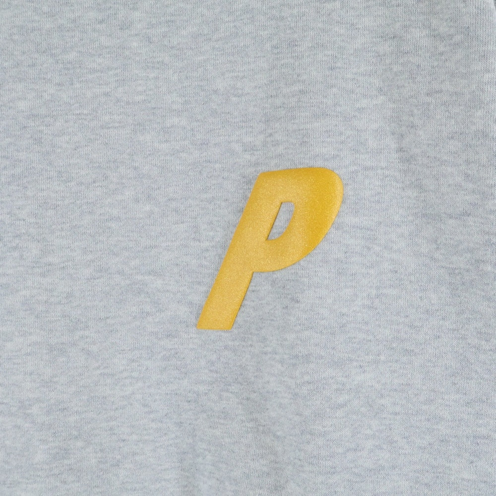 Palace Skateboards(パレススケートボーズ) P3 GLITTER CREW グリッターロゴ クルーネックスウェットトレーナー グレー