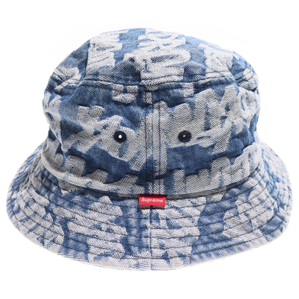SUPREME(シュプリーム) 22SS Fat Tip Jaquard Denim Hat ファットティップ ジャガード デニム クラッシャーハット バケットハット 帽子 インディゴ