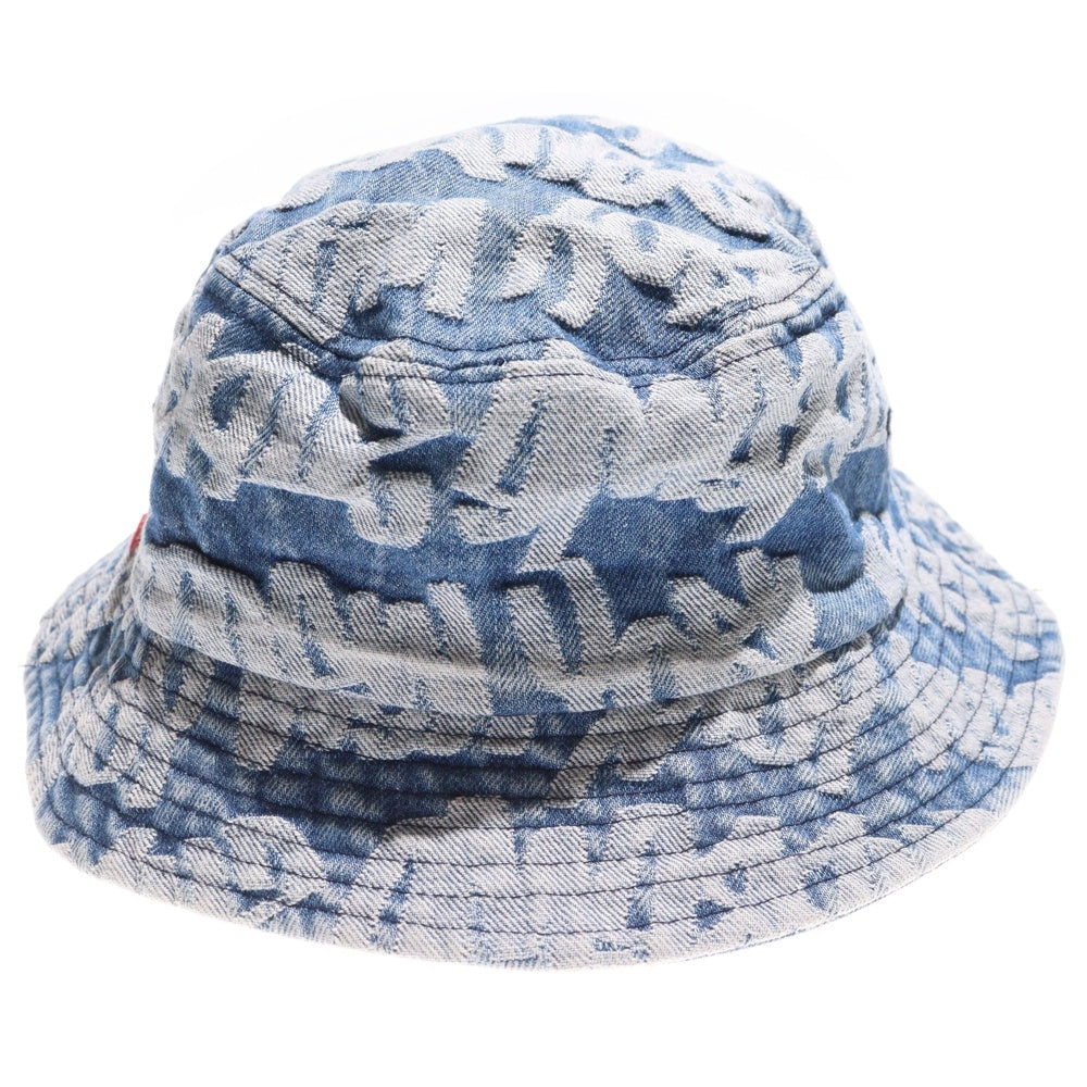 SUPREME(シュプリーム) 22SS Fat Tip Jaquard Denim Hat ファットティップ ジャガード デニム クラッシャーハット バケットハット 帽子 インディゴ
