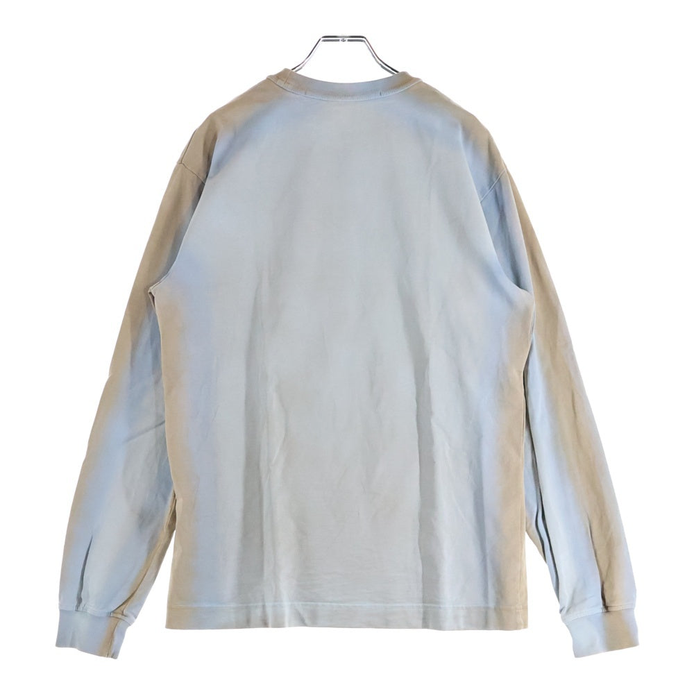 ALEXANDER WANG(アレキサンダーワン) ロゴプリント コットン クルーネック 長袖Tシャツ カットソー ブルー/ブラウン