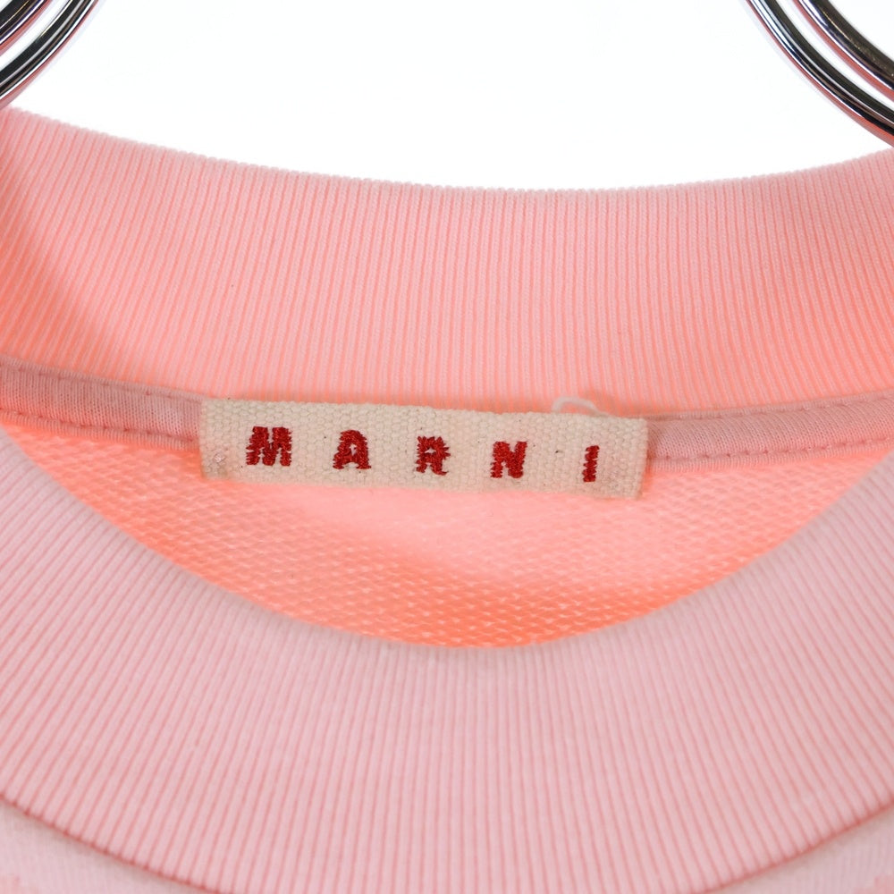 MARNI(マルニ) 23AW ロゴプリント クルーネック スウェット トレーナー ピンク レディース FLJE0185P2 USCU88