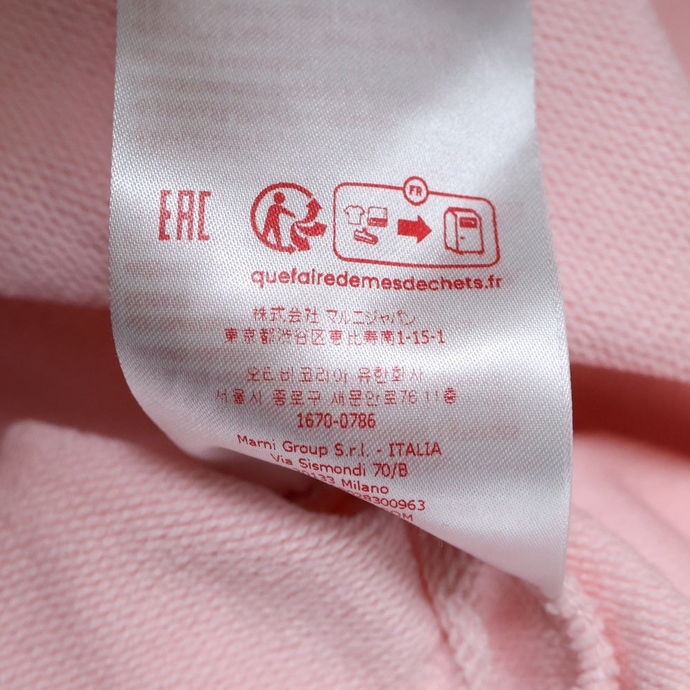 MARNI(マルニ) 23AW ロゴプリント クルーネック スウェット トレーナー ピンク レディース FLJE0185P2 USCU88