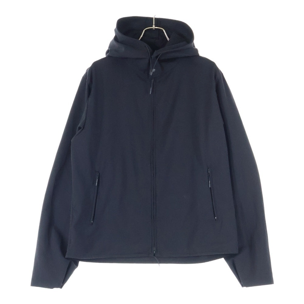 Y-3(ワイスリー) CLASSIC REFINED WOOL STRETCH HOODED WINDBREAKER クラシック ウールリファイン ストレッチ ウィンドブレーカー ジップアップ パーカー ブラック GK4589