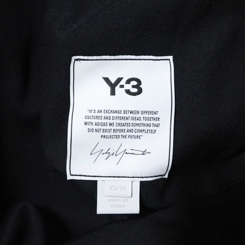 Y-3(ワイスリー) CLASSIC REFINED WOOL STRETCH HOODED WINDBREAKER クラシック ウールリファイン ストレッチ ウィンドブレーカー ジップアップ パーカー ブラック GK4589