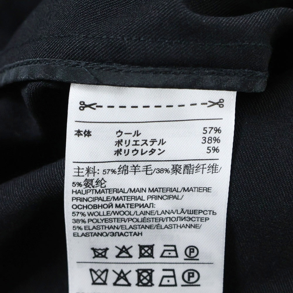 Y-3(ワイスリー) CLASSIC REFINED WOOL STRETCH HOODED WINDBREAKER クラシック ウールリファイン ストレッチ ウィンドブレーカー ジップアップ パーカー ブラック GK4589