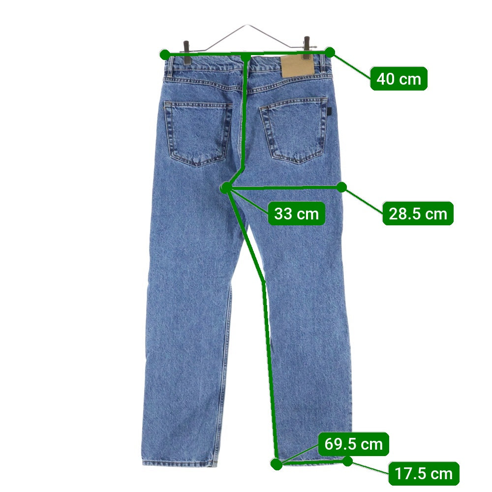 BALENCIAGA(バレンシアガ) 17SS ウォッシュ加工 ボタンフライ ストレート デニムパンツ インディゴ 460800 TUE18