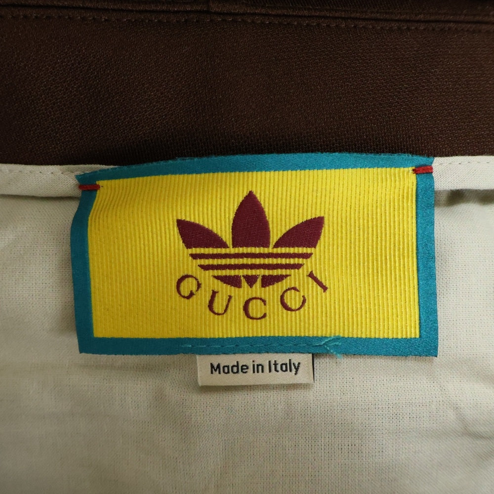 GUCCI(グッチ) ×adidas Jersey Trousers ジャージー トラウザー ベルト付き サイドライン トラックパンツ ブラウン 689348 ZAJPV