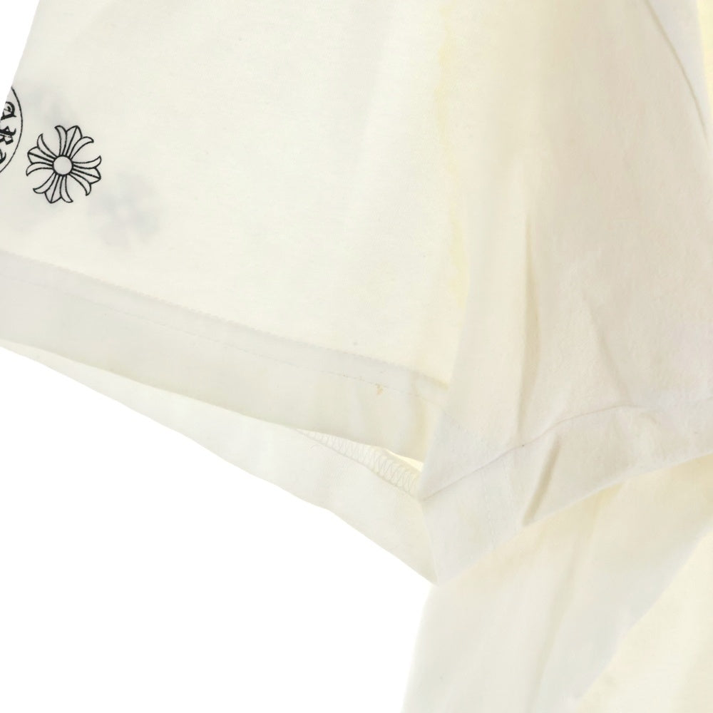 CHROME HEARTS(クロムハーツ) MLT COL CEM CRS TEE マルチカラーセメタリークロス クルーネック半袖Tシャツ カットソー ホワイト