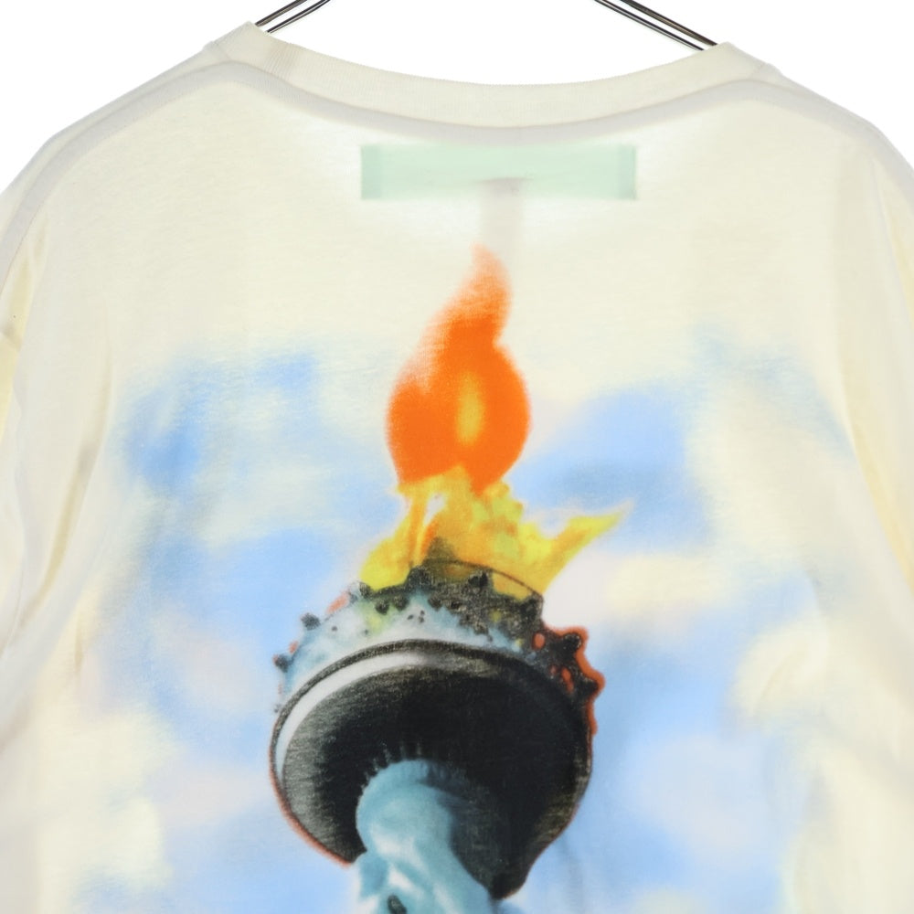 OFF-WHITE(オフホワイト) 18AW LIBERTY L/S TEE 自由の女神 プリント クルーネック長袖Tシャツ カットソー ホワイト