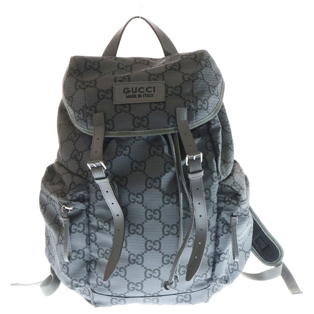 GUCCI(グッチ) GG リップストップ バックパック リュックサック グレー 767923
