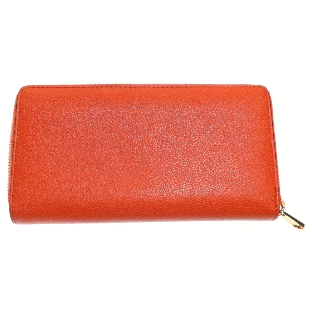 GUCCI(グッチ) ロゴエンボス ラウンドジップ レザー ロングウォレット 長財布 オレンジ 658691 レディース