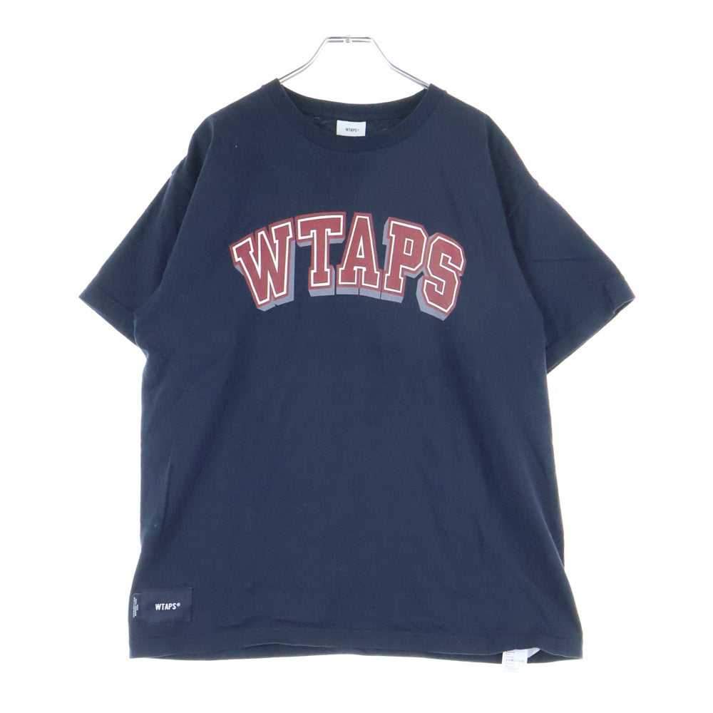 WTAPS(ダブルタップス) 25SS HG SS COTTON フロントロゴプリント クルーネック半袖Tシャツ カットソー ブラック