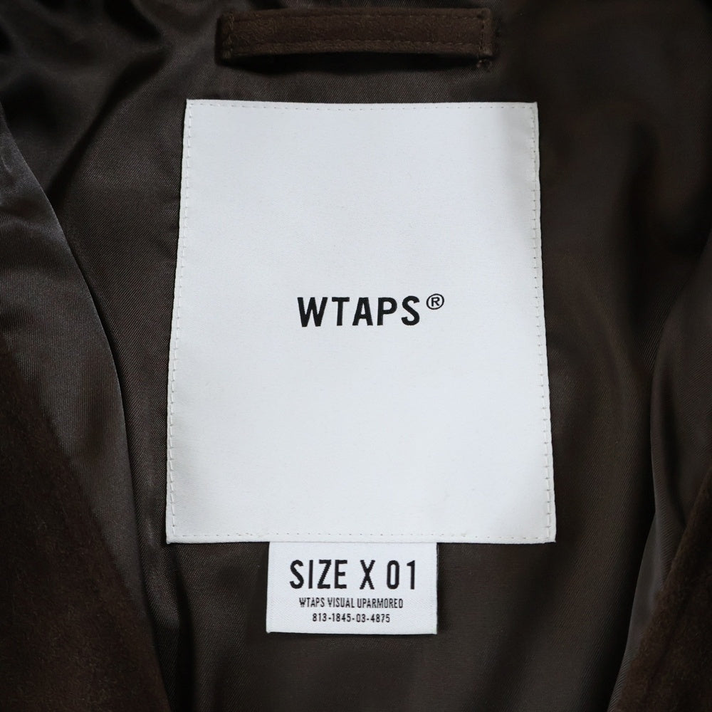 WTAPS(ダブルタップス) 25AW CHIEF JACKET スエード フロントボタン チーフジャケット ブラウン 252CWDT-JKM01