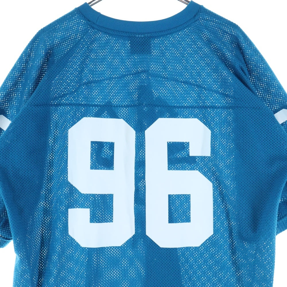 WTAPS(ダブルタップス) 25SS QB SS TEE フロントロゴ メッシュ クルーネック半袖Tシャツ カットソー ブルー 251ATDT-CSM27