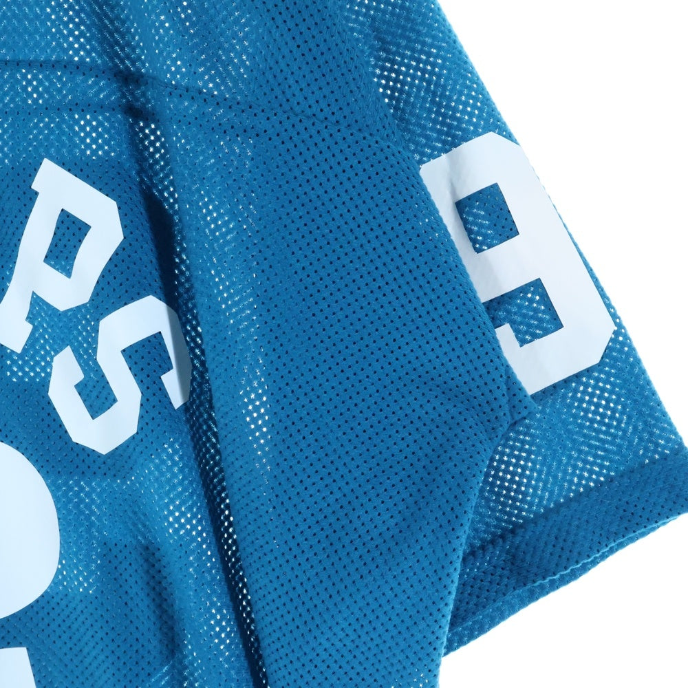 WTAPS(ダブルタップス) 25SS QB SS TEE フロントロゴ メッシュ クルーネック半袖Tシャツ カットソー ブルー 251ATDT-CSM27