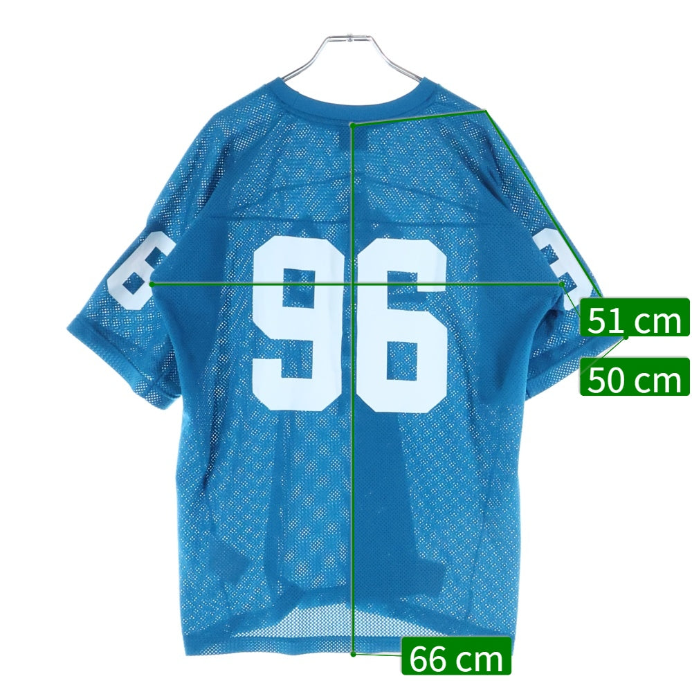 WTAPS(ダブルタップス) 25SS QB SS TEE フロントロゴ メッシュ クルーネック半袖Tシャツ カットソー ブルー 251ATDT-CSM27