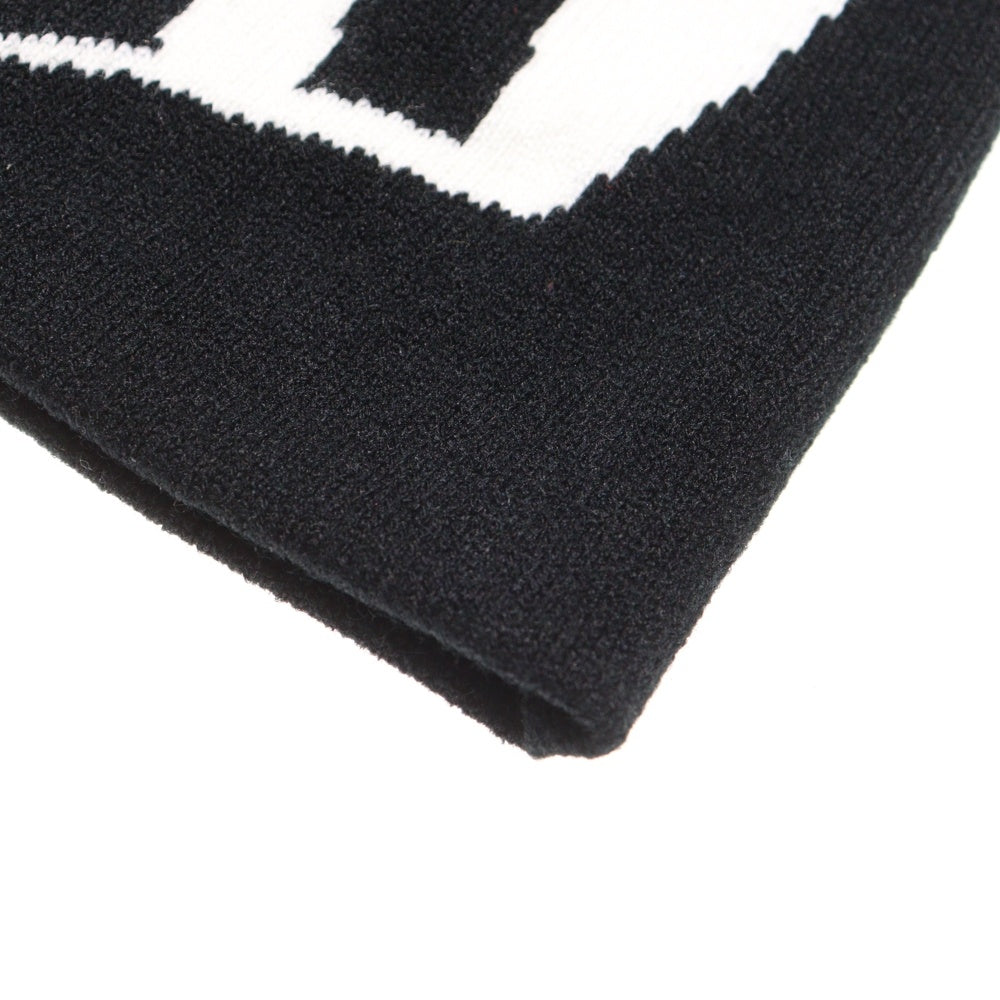 WASTED YOUTH(ウェイステッドユース) WY BEANIE ロゴプリント ビーニー ニット帽 帽子 ブラック