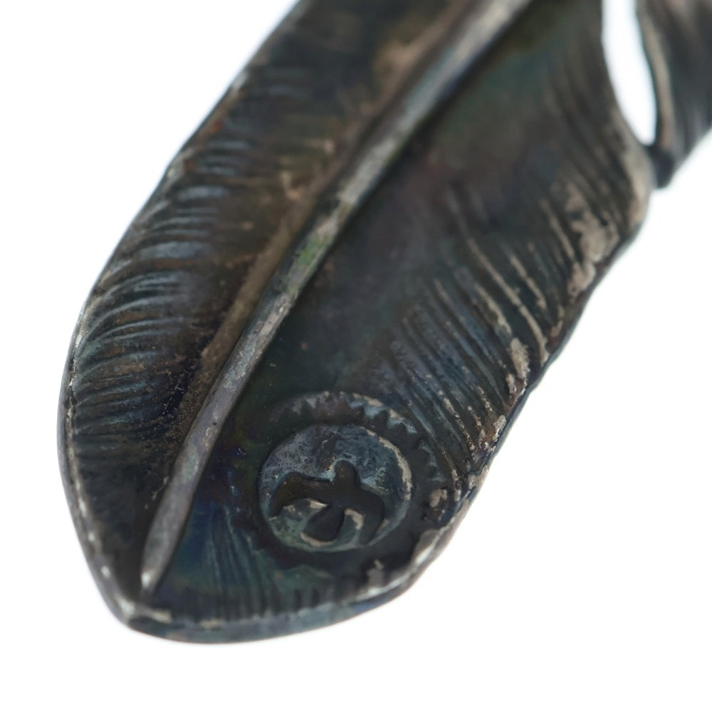 goro's(ゴローズ) 【現行】上金特大フェザー 右向き ペンダントトップ シルバー/ゴールド