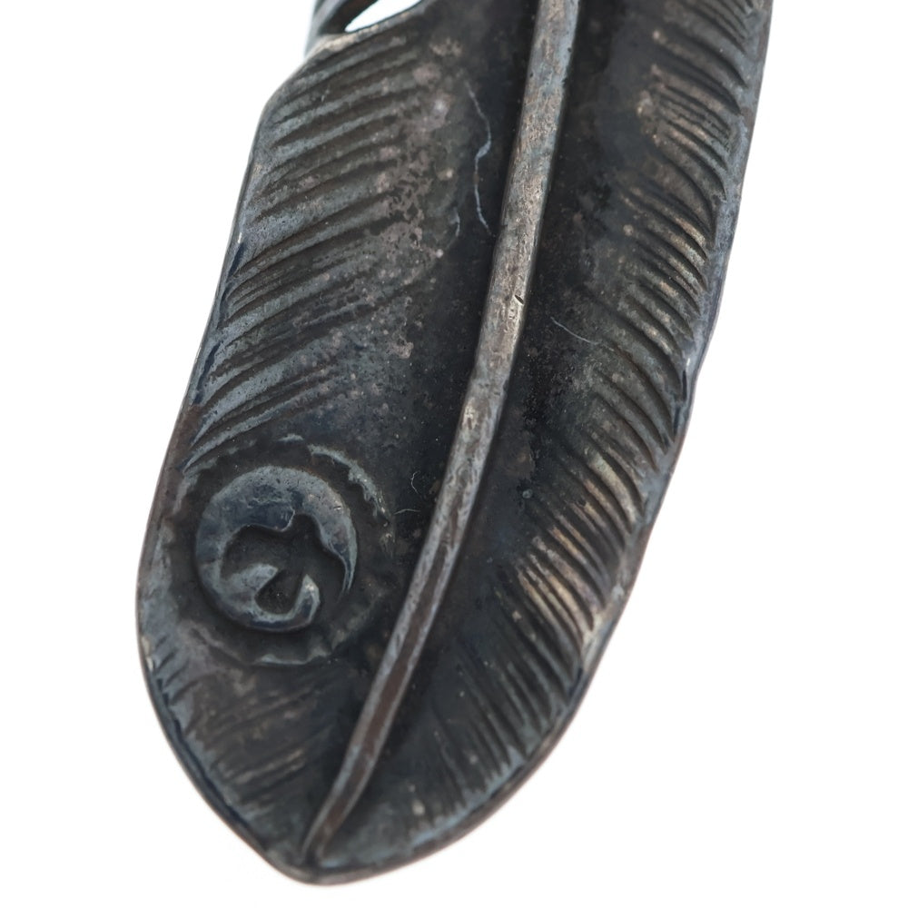 goro's(ゴローズ) 【オールド】上金特大フェザー 左向き ペンダントトップ シルバー/ゴールド