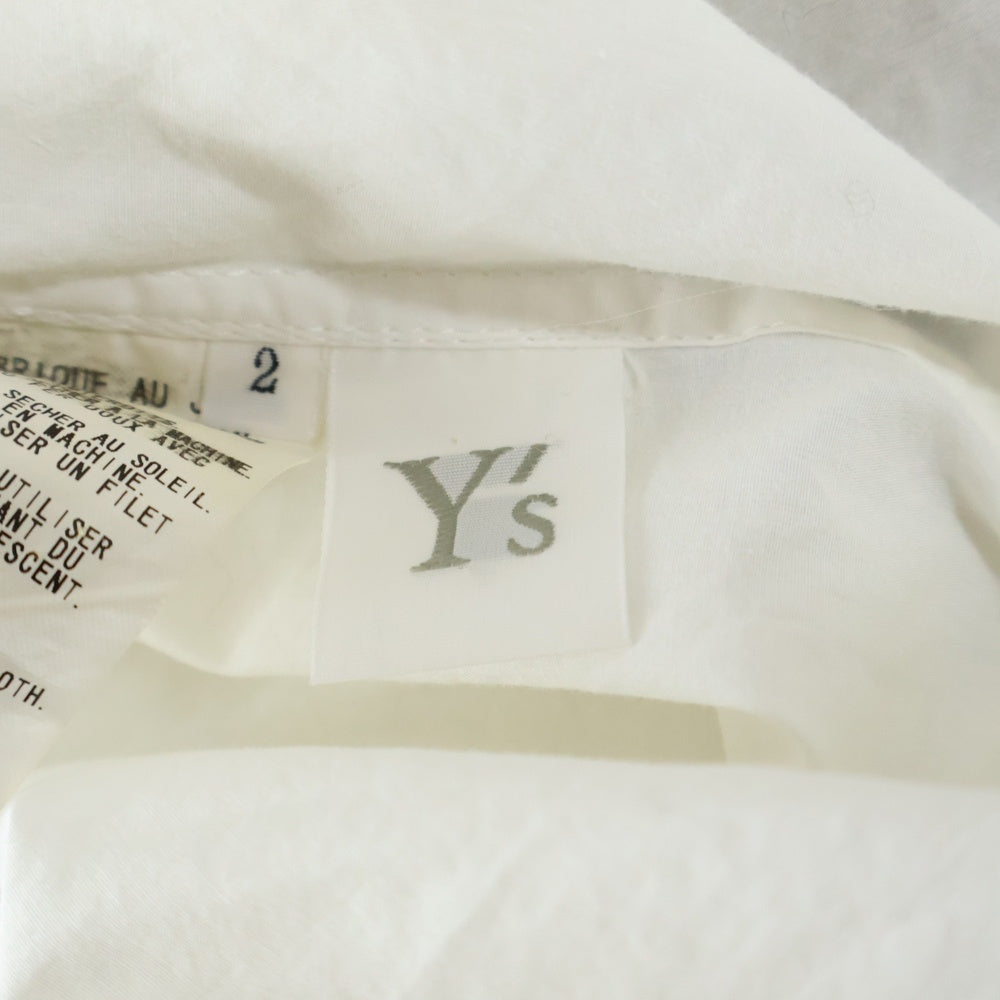 Y's(ワイズ) 12SS アシンメトリー コットン 長袖シャツ ホワイト レディース YH-B01-002