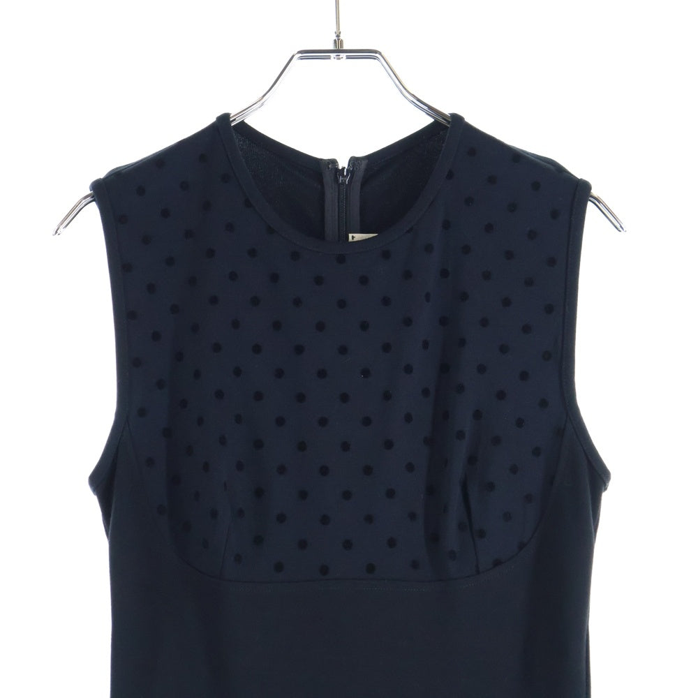 STELLA McCARTNEY(ステラマッカートニー) ポルカドット ノースリーブ ドレス/ワンピース ブラック 415-240162 レディース