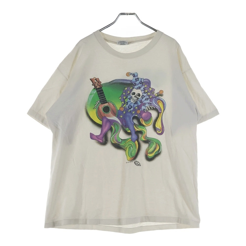 VINTAGE(ヴィンテージ) 90S VINTAGE GRATEFUL DEAD JENSEN ヴィンテージ グレイトフル デッド スカル 両面プリント 半袖Tシャツカットソー ホワイト