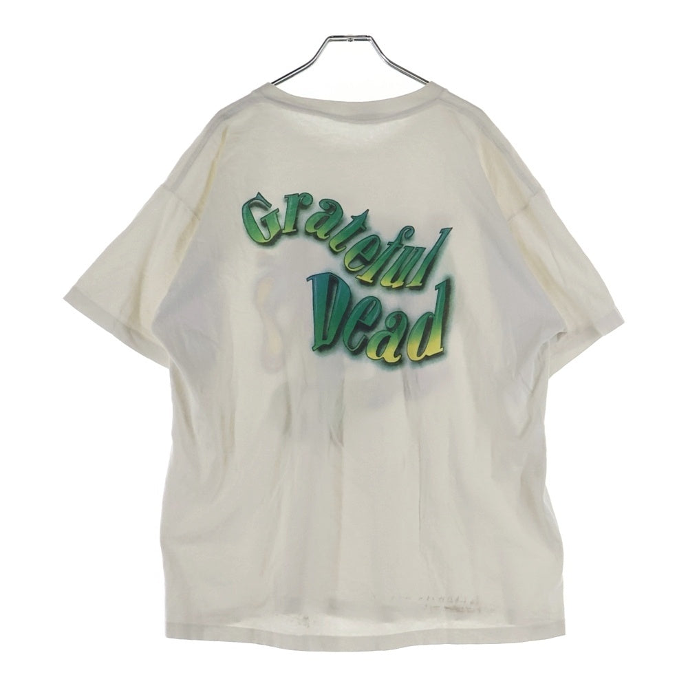 VINTAGE(ヴィンテージ) 90S VINTAGE GRATEFUL DEAD JENSEN ヴィンテージ グレイトフル デッド スカル 両面プリント 半袖Tシャツカットソー ホワイト