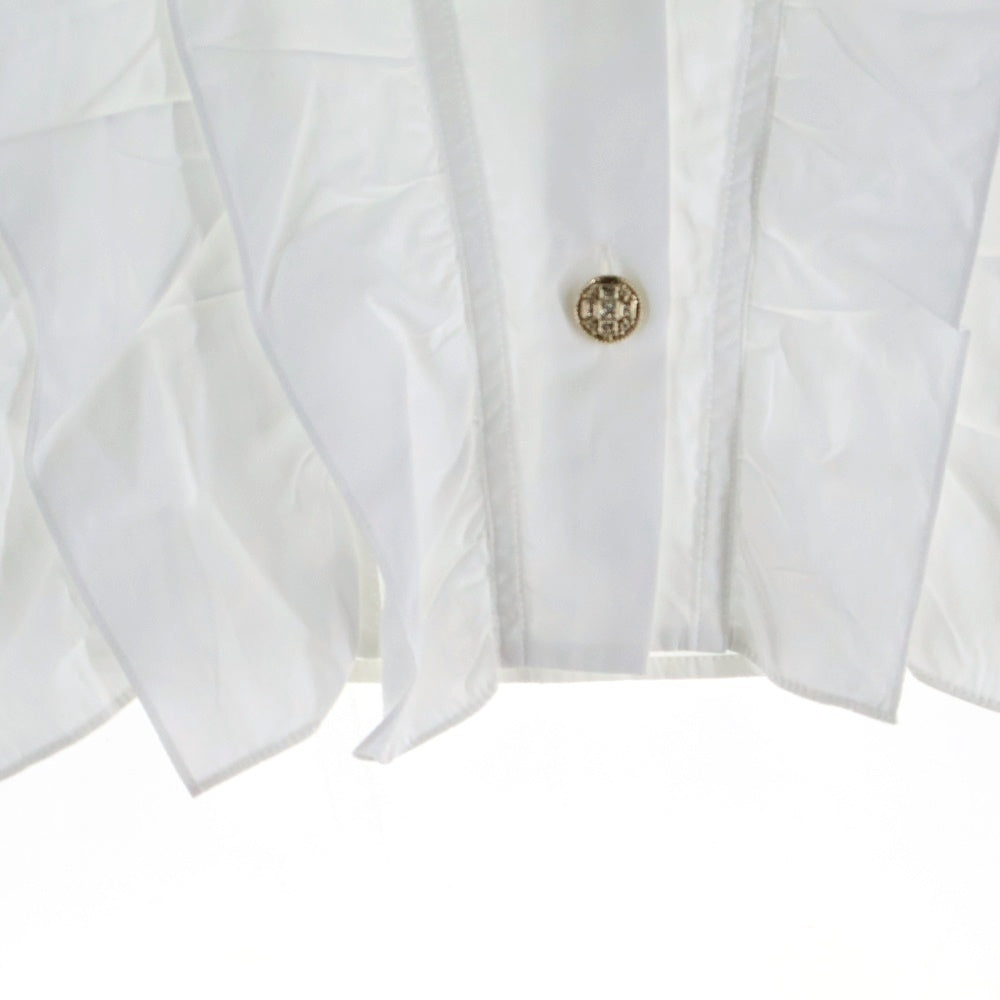 CHANEL(シャネル) ラインストーン フリル ブラウス 長袖シャツ レディース ホワイト P73037V12974