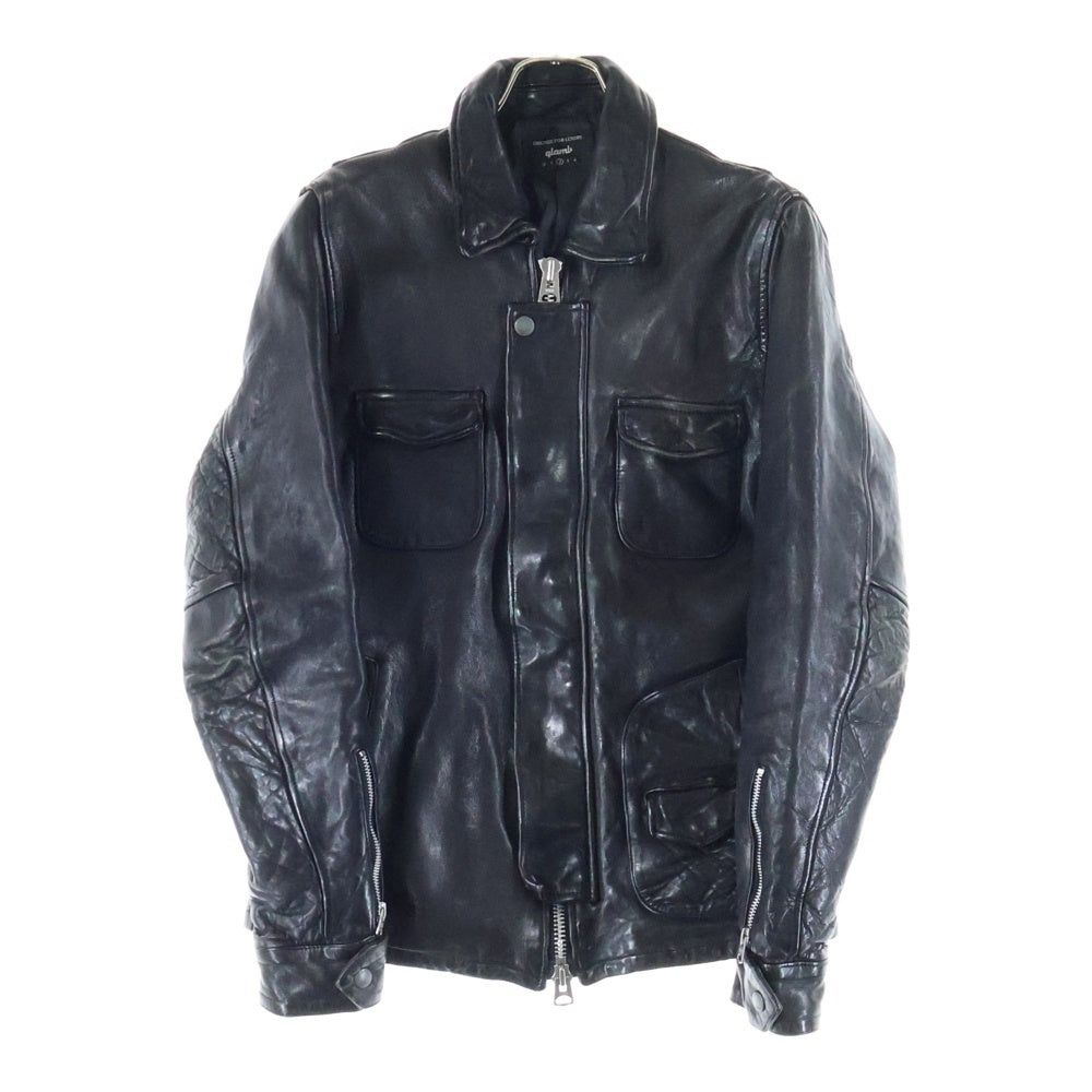 glamb(グラム) Rosso Riders Jacket ロッソ シープレザー ライダースジャケット ブラック GB0318/JKT05
