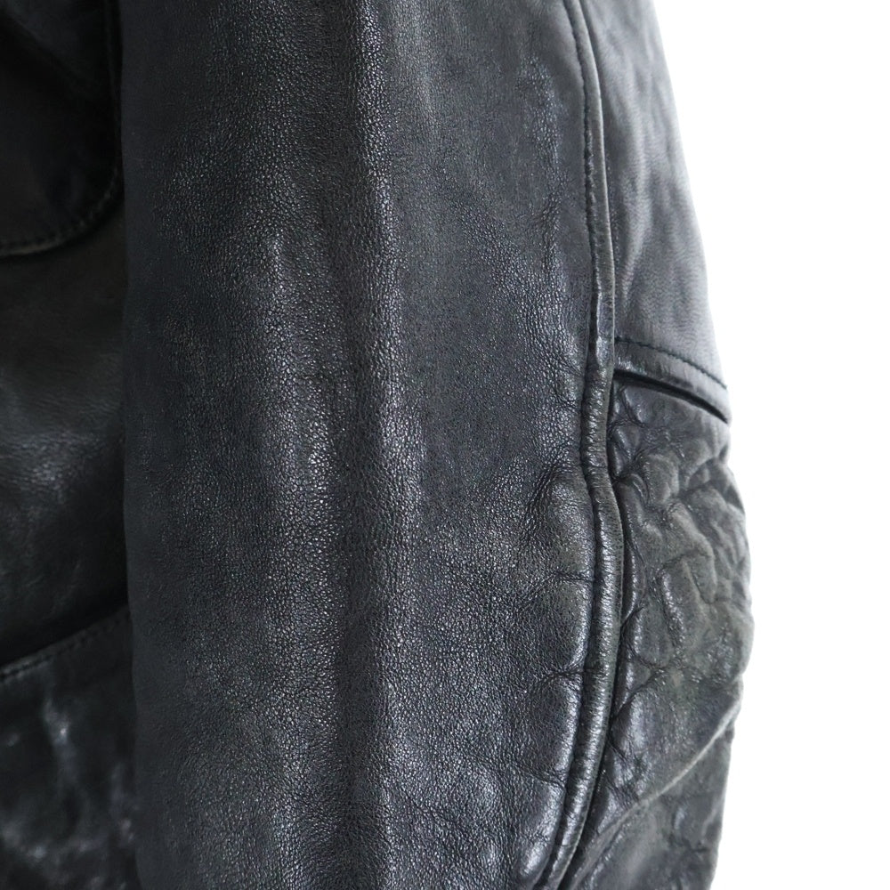 glamb(グラム) Rosso Riders Jacket ロッソ シープレザー ライダースジャケット ブラック GB0318/JKT05