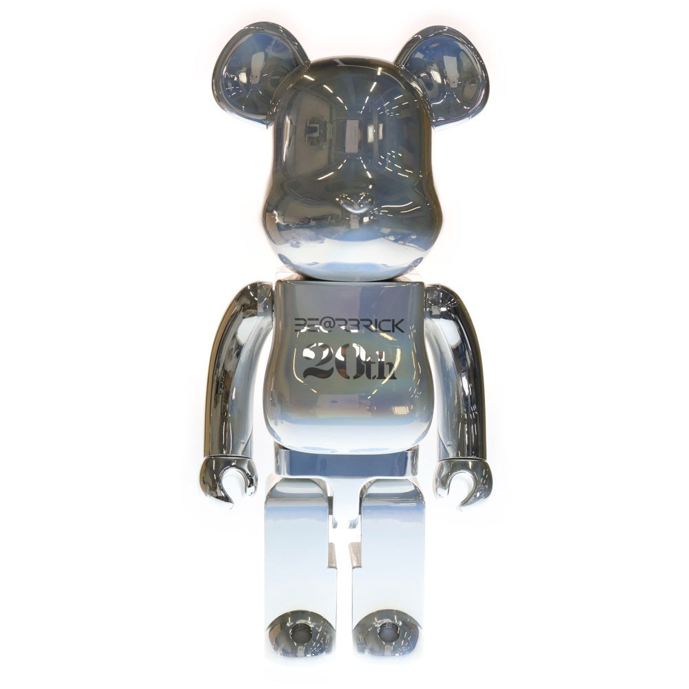 MEDICOM TOY(メディコムトイ) BE@RBRICK 20TH ANNIVERSARY DEEP CHROME 1000% ベアブリック 20周年 ディープ クローム フィギュア 人形 シルバー