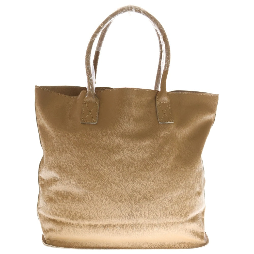 nano universe(ナノユニバース) レザー カットオフ トート ハンドバッグ ベージュ