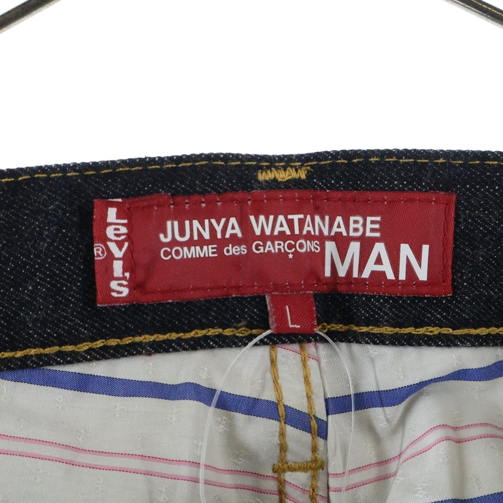 COMME des GARCONS JUNYA WATANABE MAN(コムデギャルソンジュンヤワタナベマン) 10SS ×LEVI'S 204 リーバイス 転写プリント ドッキング デニムパンツ インディゴ WE-P204 AD2009