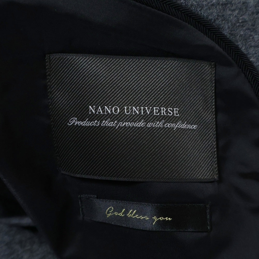 nano universe(ナノユニバース) 19AW 2B ウール シングル テーラードジャケット グレー 668-0116002