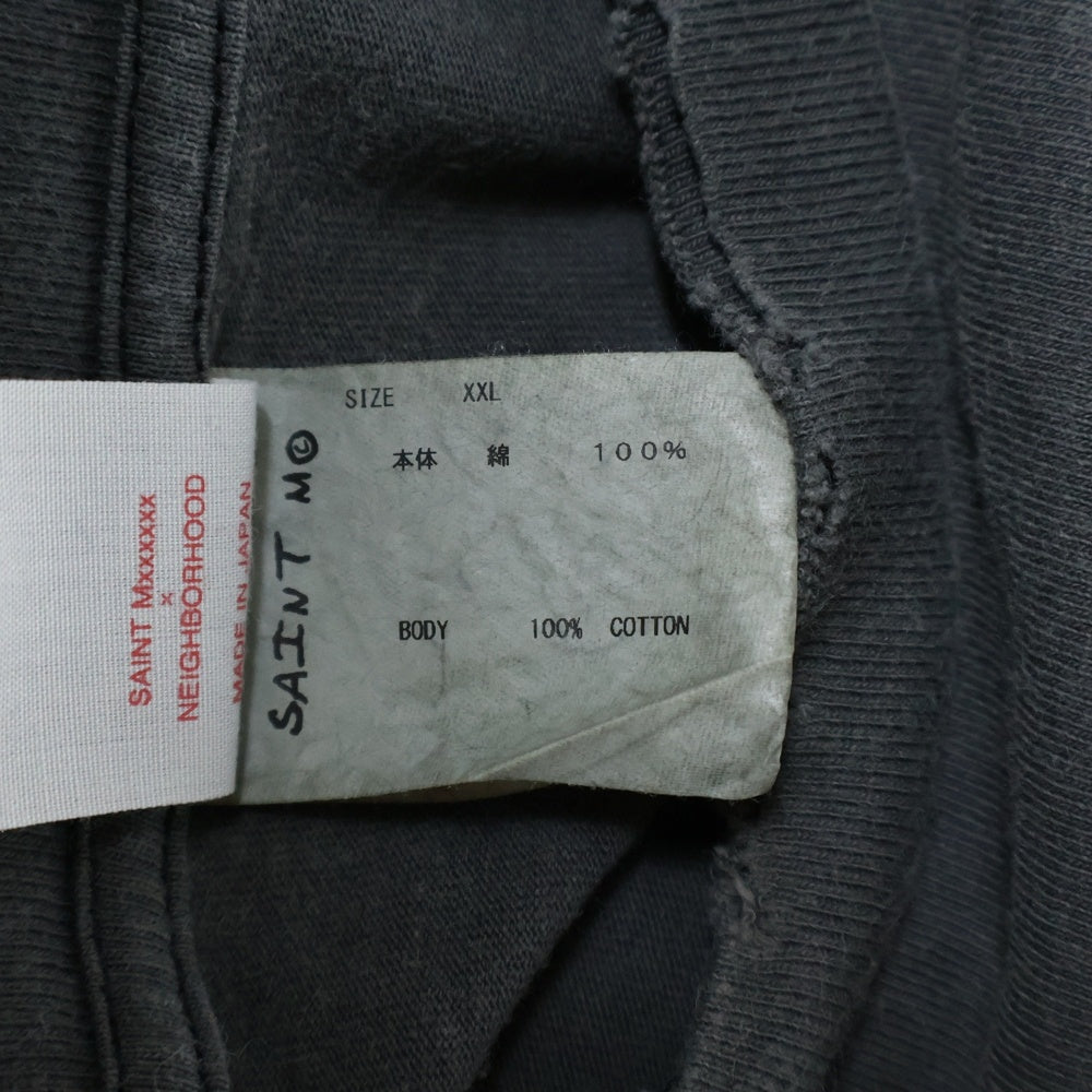 SAINT MICHAEL(セントマイケル) 23SS ×NEIGHBORHOOD S/S T-SHIRT ネイバーフッド クルーネック 半袖Tシャツカットソー チャコールグレー SM-S23-0000-115