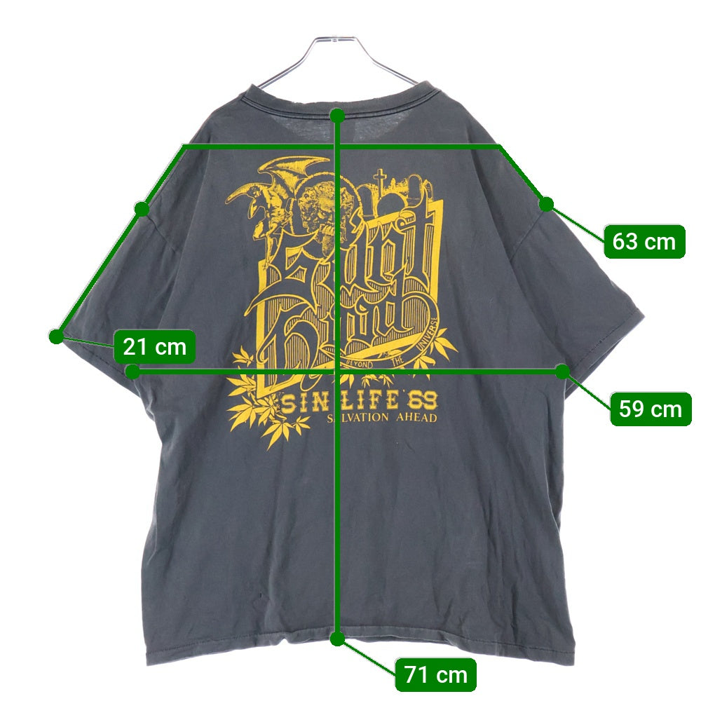 SAINT MICHAEL(セントマイケル) 23SS ×NEIGHBORHOOD S/S T-SHIRT ネイバーフッド クルーネック 半袖Tシャツカットソー チャコールグレー SM-S23-0000-115