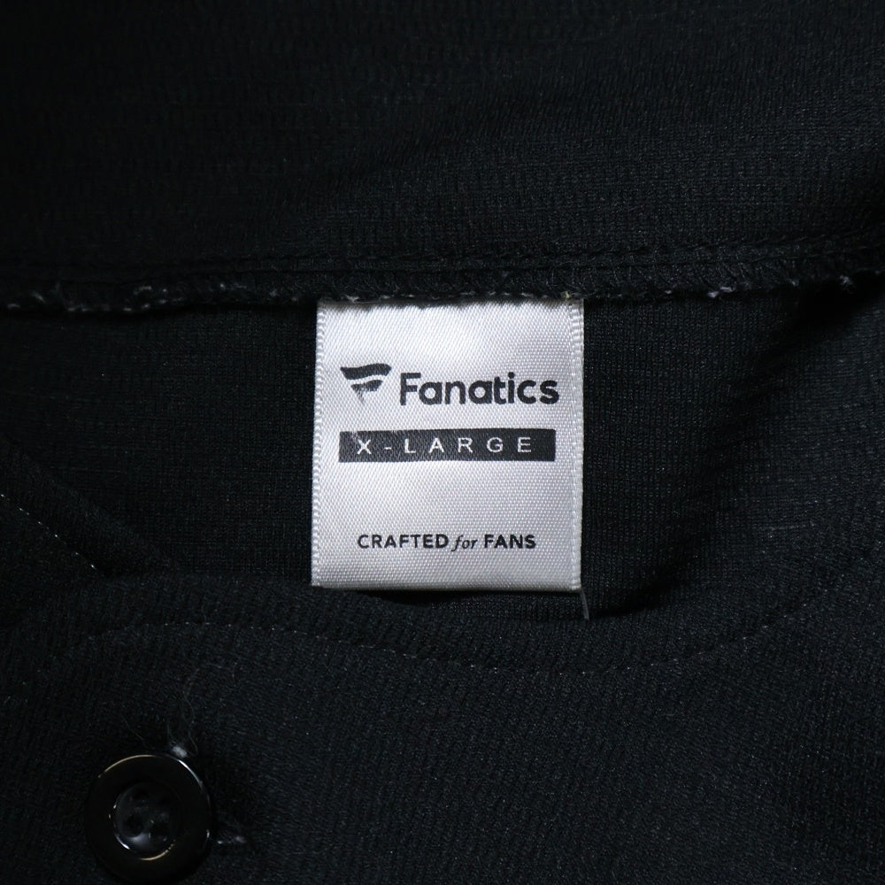 F.C.R.B./F.C.Real Bristol/FCRB(エフシーアールビー/エフシーレアルブリストル) 21AW ×MLB Fanatics TOUR BASEBALL SHIRT ツアー ベースボール 半袖シャツ ブラック MM21-ML-1F01