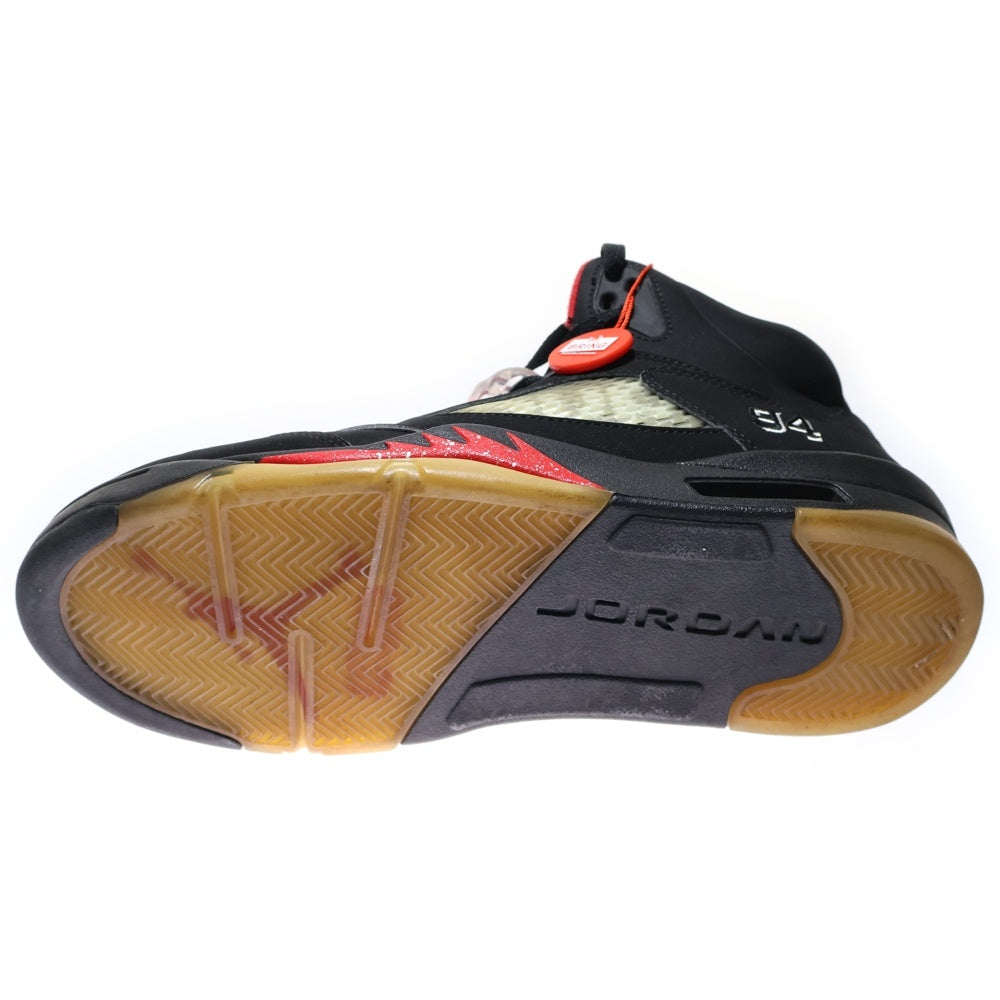 NIKE(ナイキ) ×SUPREME AIR JORDAN 5 RETRO シュプリーム エアジョーダン 5 レトロ ハイカットスニーカー ブラック US10/28cm 824371-001