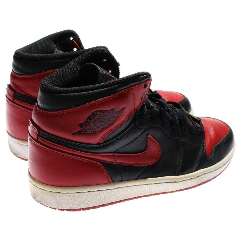 NIKE(ナイキ) 【観賞用 2013年製】AIR JORDAN 1 RETRO HIGH OG BRED エアジョーダン レトロ ブレッド ハイカットスニーカー ブラック/レッド US9.5/27.5cm 555088-023