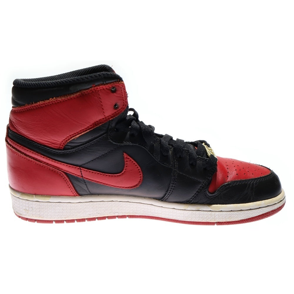 NIKE(ナイキ) 【観賞用 2013年製】AIR JORDAN 1 RETRO HIGH OG BRED エアジョーダン レトロ ブレッド ハイカットスニーカー ブラック/レッド US9.5/27.5cm 555088-023