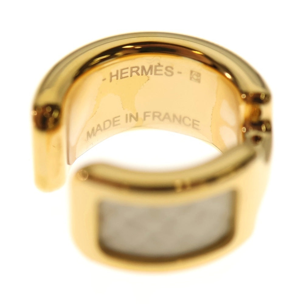 HERMES(エルメス) BIJOU D'OREILLE OLYMPE PM オランプ イヤーカフ クリップ オン イヤリング ゴールド/ホワイト
