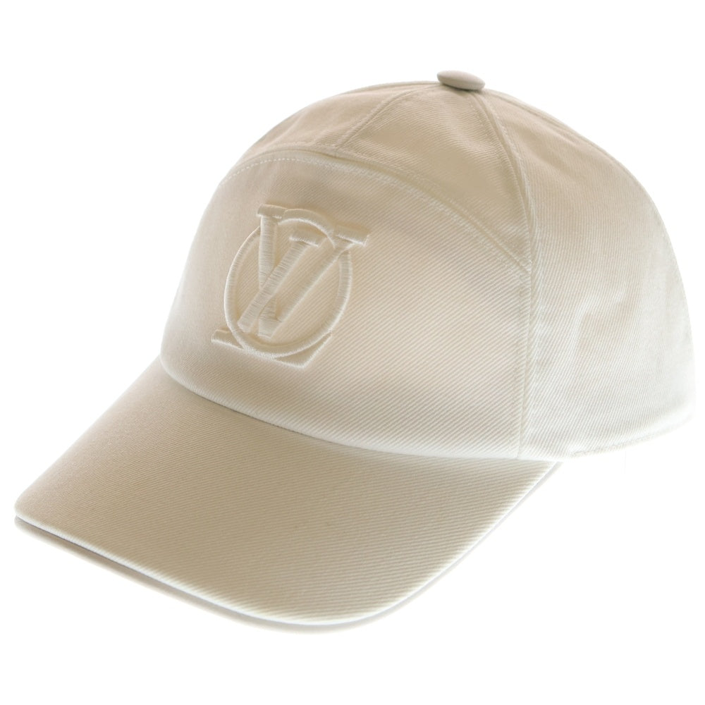 LOUIS VUITTON(ルイヴィトン) LVシティー サークルロゴ刺繍 ベースボールキャップ 帽子 ホワイト M7044L AL5202