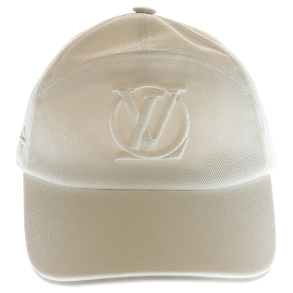 LOUIS VUITTON(ルイヴィトン) LVシティー サークルロゴ刺繍 ベースボールキャップ 帽子 ホワイト M7044L AL5202