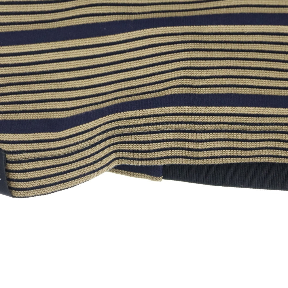 LOUIS VUITTON(ルイヴィトン) 25SS ストライプインサート テクニカルジャージー ドレス レーヨン ノースリーブワンピース ブラック/ブラウン レディース RW251WB UOK FSJD93