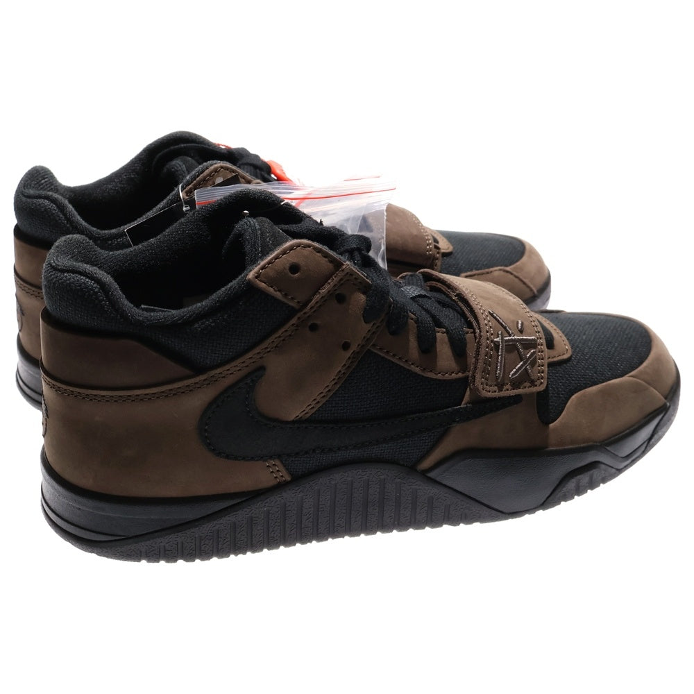 NIKE(ナイキ) ×TAVIS SCOTT JORDAN JUMPMAN JACK TR CJ1 T-REXX トラヴィス スコット ジョーダン ジャンプマンジャック ハイカットスニーカー ブラウン US10/28cm FZ8117-204