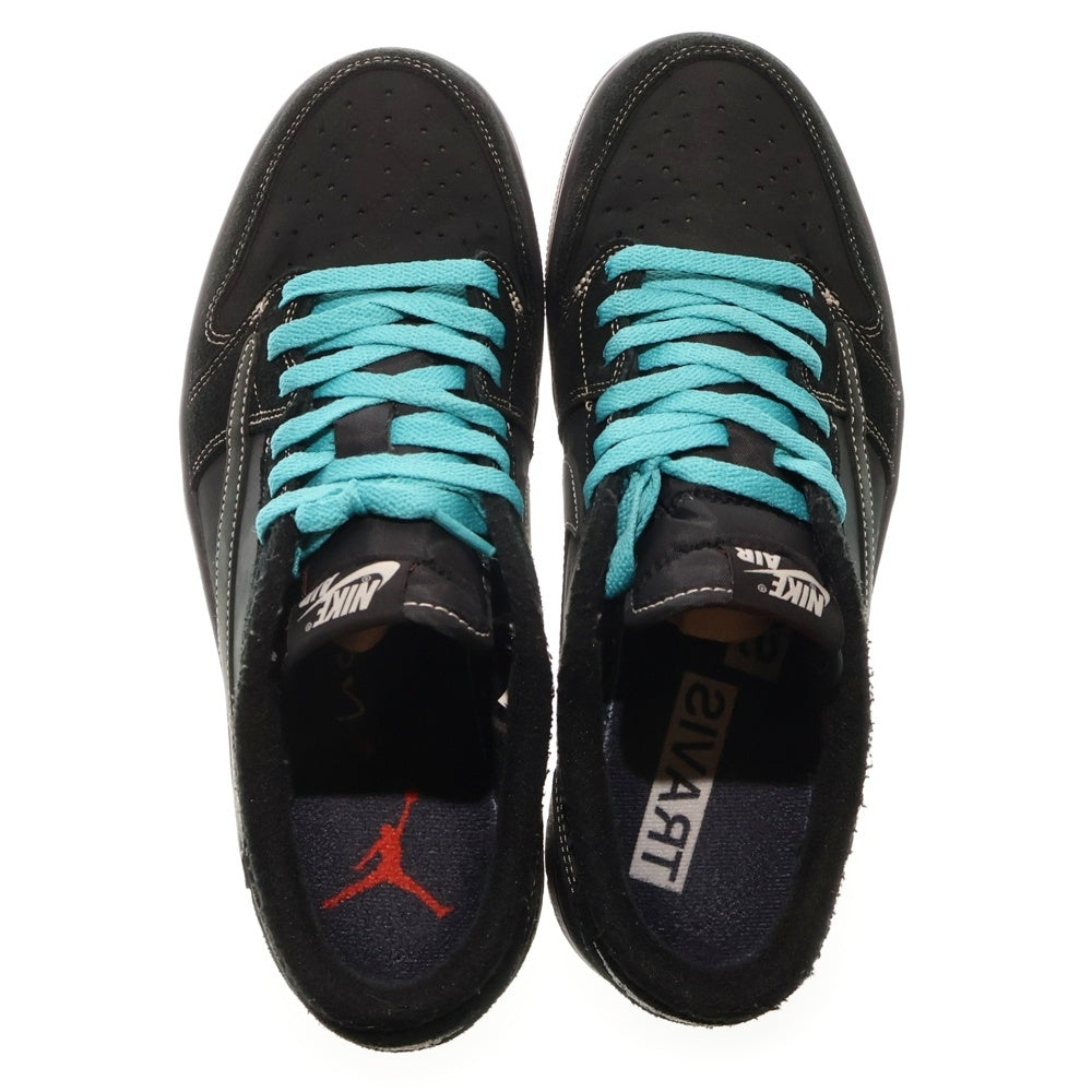 NIKE(ナイキ) ×TRAVIS SCOTT AIR JORDAN 1 LOW OG SP BLACK PHANTOM エアジョーダン1 ブラックファントム ローカットスニーカー US9.5/27.5cm ブラック DM7866-001
