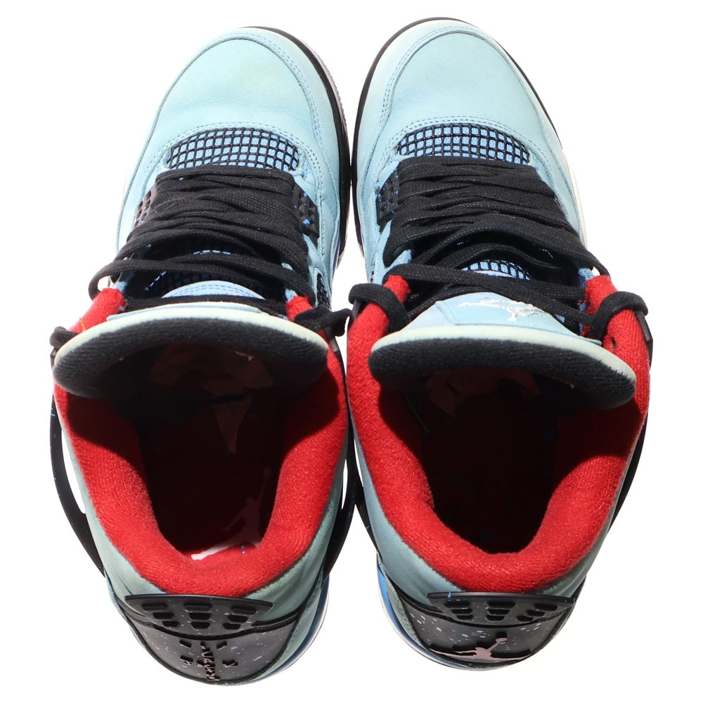 NIKE(ナイキ) ×TRAVIS SCOTT AIR JORDAN 4 RETRO CACTUS JACK トラヴィススコット エアジョーダン 4 ハイカットスニーカー ブルー US10.5/28.5cm 308497-406