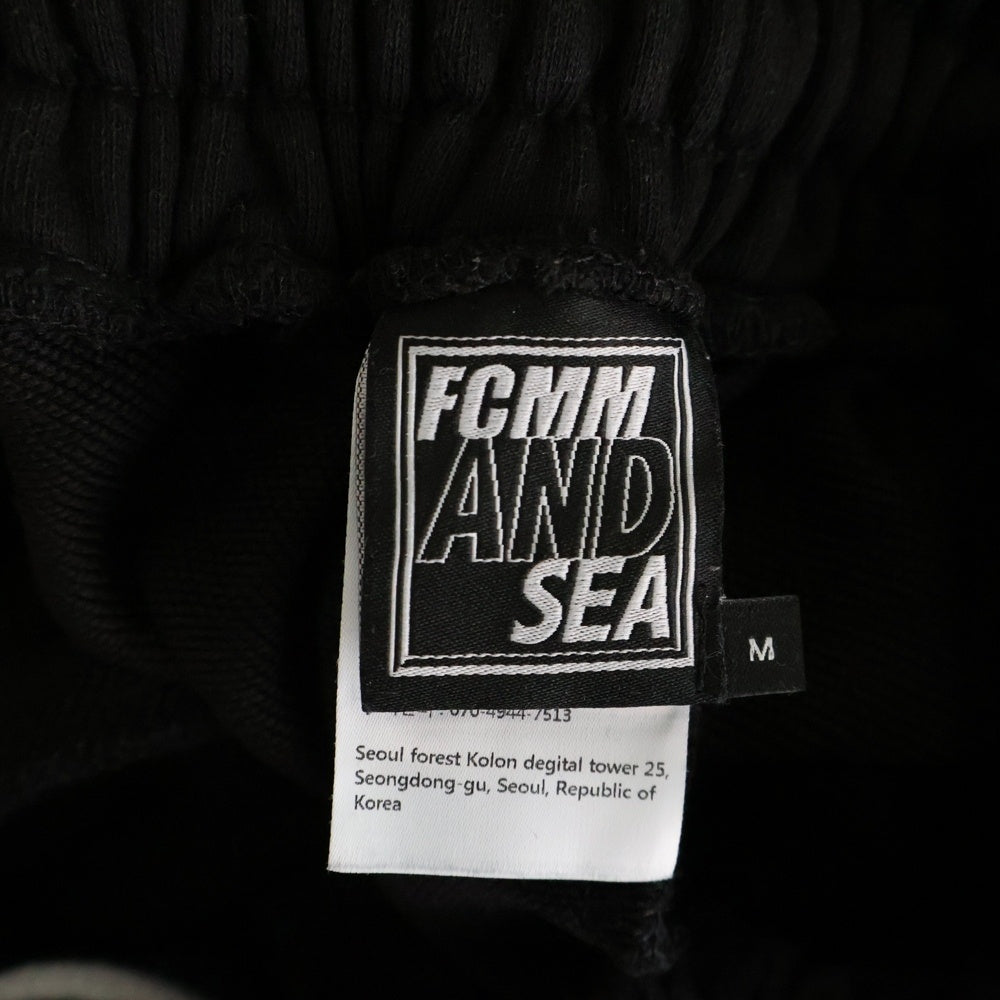 WIND AND SEA(ウィンダンシー) ×FCMM Round Wide Pants ラウンドワイド スウェットパンツ ブラック FBCPDZ02
