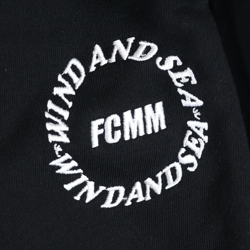 WIND AND SEA(ウィンダンシー) ×FCMM Round Wide Pants ラウンドワイド スウェットパンツ ブラック FBCPDZ02